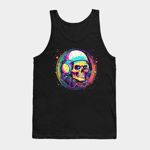 Cyberpunk Pilot Skull Tank Top by TOKEBI